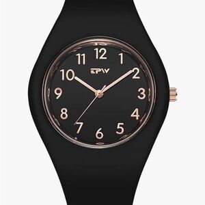 Gosana watch minimalist minimalist silicone strap 30m water proof rose gold